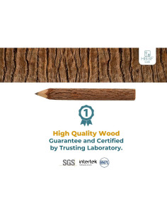 Lápices de Madera Natural BSIRI 3" Negro - Paquete de 12 2