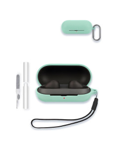 Funda de silicona WUNIAK para auriculares Sony WF-C700N verde menta