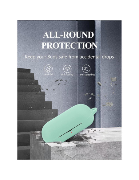 Funda de silicona WUNIAK para auriculares Sony WF-C700N verde menta