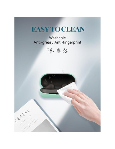 Funda de silicona WUNIAK para auriculares Sony WF-C700N verde menta