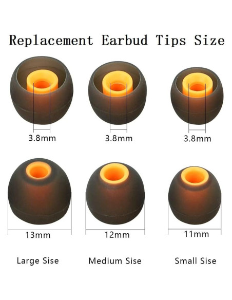 Consejos de Silicona para Auriculares CYADCI 9 Pares Grandes
