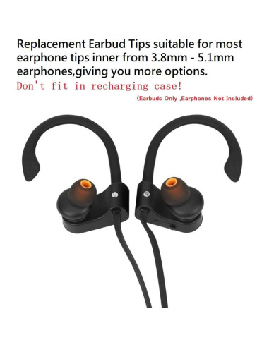 Consejos de Silicona para Auriculares CYADCI 9 Pares Grandes