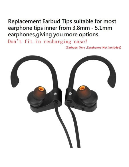 Consejos de Silicona para Auriculares CYADCI 9 Pares Grandes