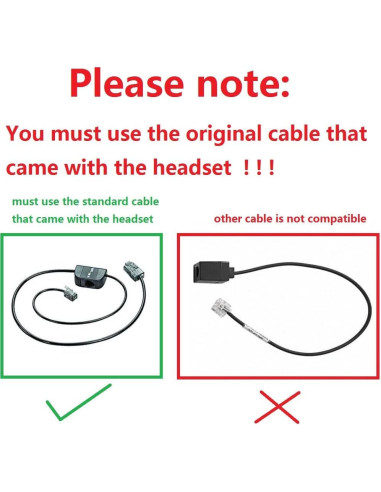 Adaptador RJ9 a USB DGHL para Auriculares Plantronics/Jabra