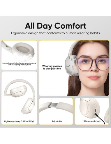 Auriculares QCY H3 ANC Bluetooth 5.4 con 60H de Batería