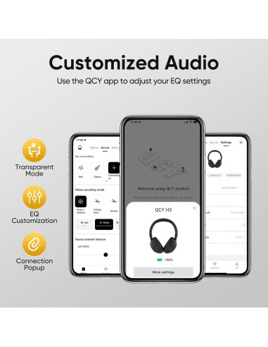 Auriculares QCY H3 ANC Bluetooth 5.4 con 60H de Batería