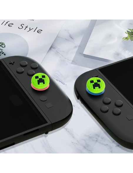 Tapas de agarre para pulgar Sunmike para Nintendo Switch 2 Verde Tapas de agarre para pulgar Sunmike para Nintendo Switch 2 Verde