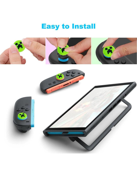 Tapas de agarre para pulgar Sunmike para Nintendo Switch 2 Verde Tapas de agarre para pulgar Sunmike para Nintendo Switch 2 Verde