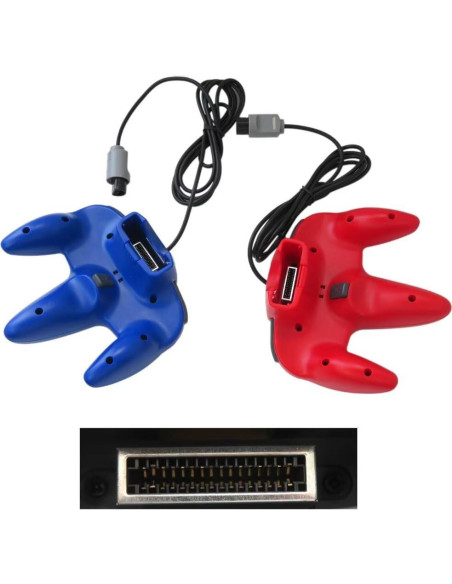 Controlador Clásico con Cable para Nintendo 64 - 2 Paquetes