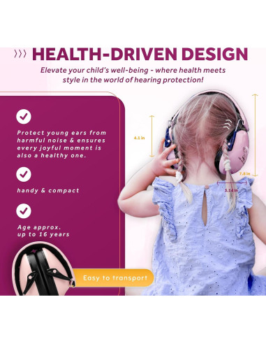 Auriculares de Protección Auditiva Schallwerk Rosa para Niños