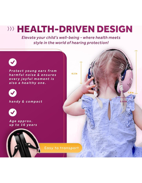 Auriculares de Protección Auditiva Schallwerk Rosa para Niños