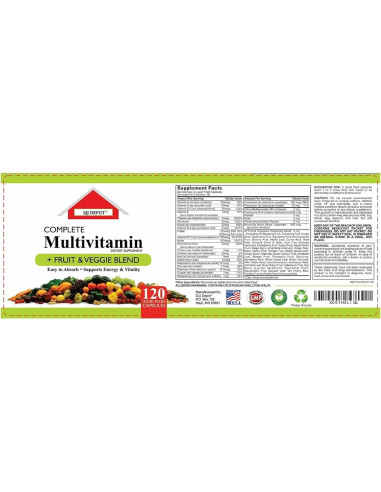 120 Cápsulas Líquidas Multivitaminas SJJ Depot - Antioxidantes