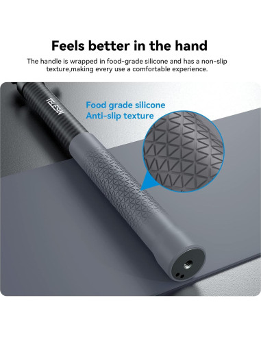 Bastón de Selfie Telescópico AFAITH 1.2m Fibra de Carbono