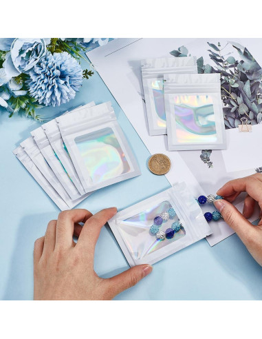 100 Bolsas Ziplock Holográficas SOFPLATE 10x7cm Resellables