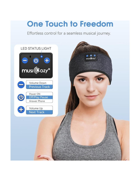 Auriculares para Dormir Bluetooth MUSICOZY con Máscara 3D