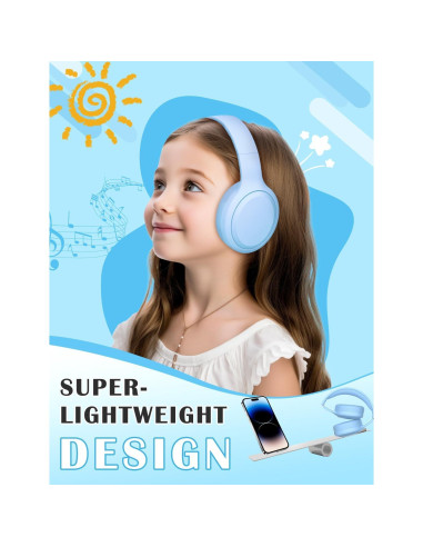 Auriculares Inalámbricos para Niños DMJ BT58 Azul - Bluetooth 5.1