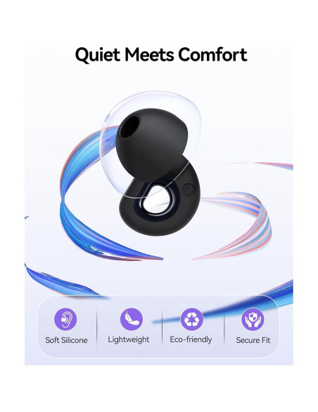 Tapones para Oídos BIGOOD G6 Silicona Suave 50dB Reutilizables