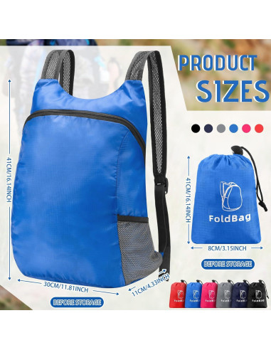 6 Mochilas Plegables 20L Bulyoou Impermeables para Viaje