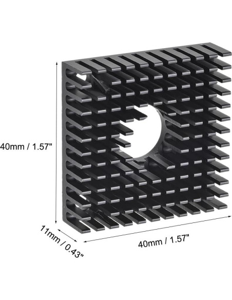 Disipador de Calor Uxcell 40x40x11mm para Motor Paso a Paso