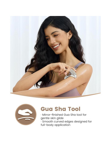 Gua Sha de Acero Inoxidable Lifechill para Masaje y Drenaje Linfático