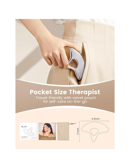 Gua Sha de Acero Inoxidable Lifechill para Masaje y Drenaje Linfático