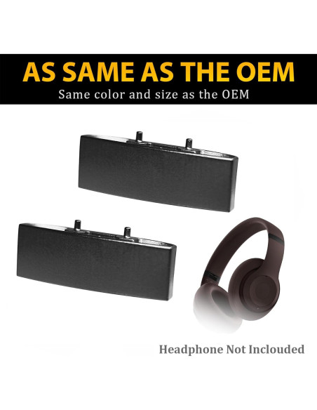 Kit de Reemplazo de Bisagra Adhiper para Auriculares Beats Studio Pro - Metal Negro Kit de Reemplazo de Bisagra Adhiper para Auriculares Beats Studio Pro - Metal Negro