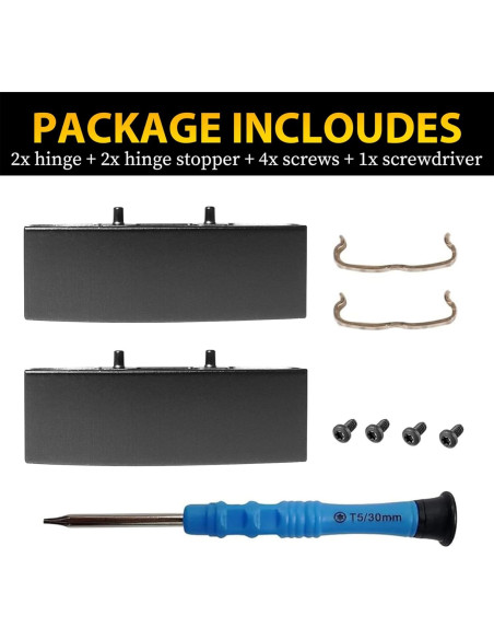 Kit de Reemplazo de Bisagra Adhiper para Auriculares Beats Studio Pro - Metal Negro Kit de Reemplazo de Bisagra Adhiper para Auriculares Beats Studio Pro - Metal Negro