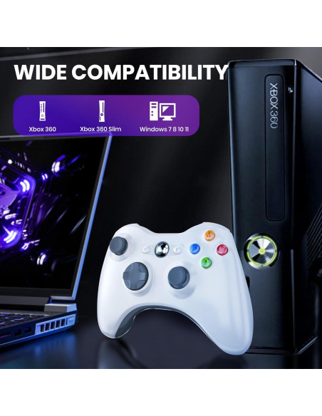 Controlador Inalámbrico KIWITATA para Xbox 360 y PC - Gamepad 2.4GHz