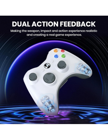 Controlador Inalámbrico KIWITATA para Xbox 360 y PC - Gamepad 2.4GHz