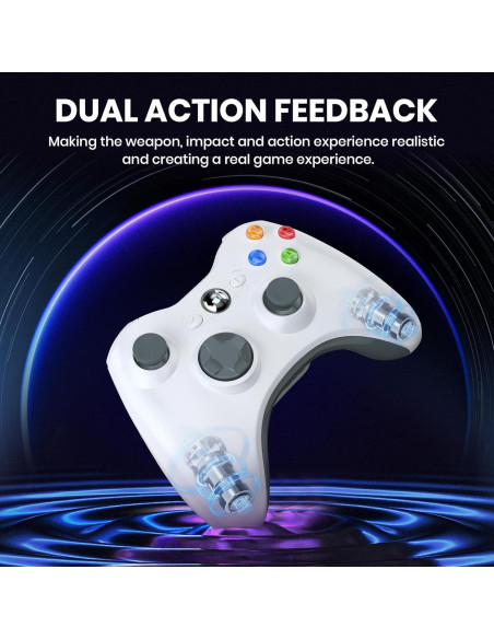 Controlador Inalámbrico KIWITATA para Xbox 360 y PC - Gamepad 2.4GHz