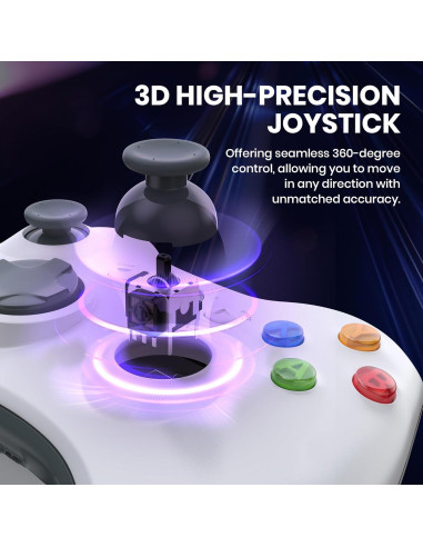 Controlador Inalámbrico KIWITATA para Xbox 360 y PC - Gamepad 2.4GHz