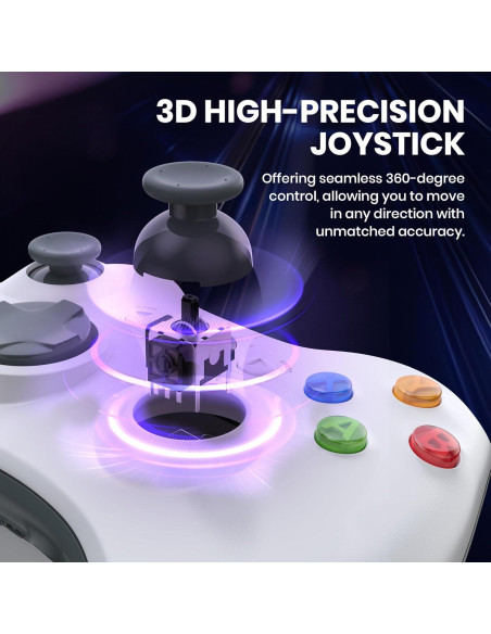 Controlador Inalámbrico KIWITATA para Xbox 360 y PC - Gamepad 2.4GHz