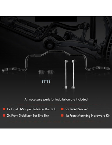 Kit de Enlace de Barra Estabilizadora Delantera A-Premium 24mm
