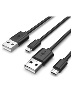 Paquete de 2 Cables Micro USB 3m SUPERER para PS4, Xbox, Roku