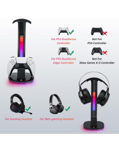 Estación de Carga Mcbazel para Controlador PS5 con Soporte RGB 2