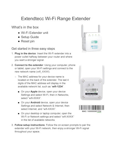 Acelerador WiFi ExtendTecc Speed Wave 300Mbps 2.4GHz 4 Antenas