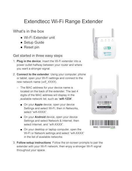Acelerador WiFi ExtendTecc Speed Wave 300Mbps 2.4GHz 4 Antenas