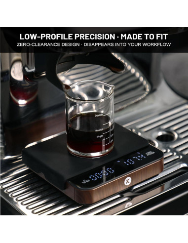 Balanza de Café KitchenTour con Temporizador 0.1g/2000g Madera