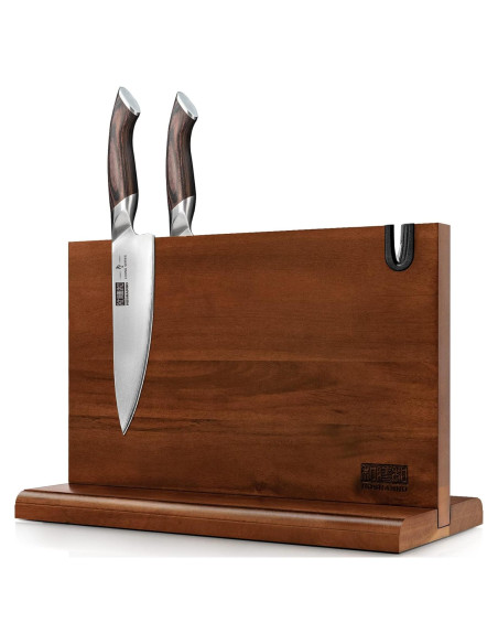 Bloque Magnético para Cuchillos HOSHANHO 35.56x25.4cm Madera Acacia