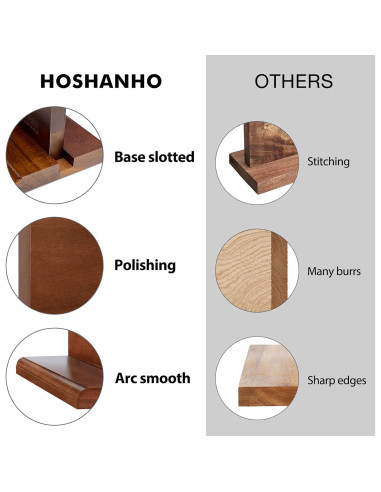 Bloque Magnético para Cuchillos HOSHANHO 35.56x25.4cm Madera Acacia