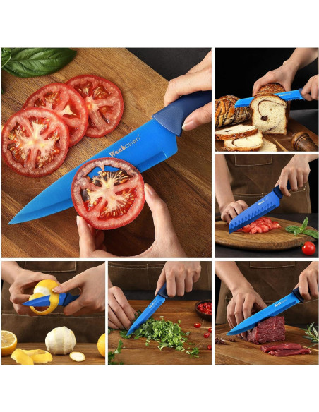 Conjunto de cuchillos de cocina Wanbasion 6 piezas acero inoxidable