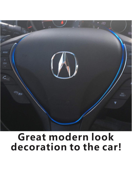 Tira de Recorte de Tablero Cromo Azul 3m TIKUN TECH Ajuste Universal