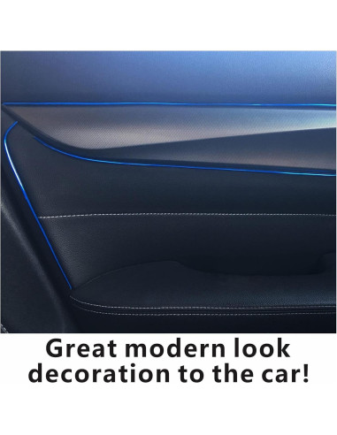 Tira de Recorte de Tablero Cromo Azul 3m TIKUN TECH Ajuste Universal