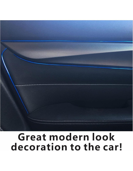 Tira de Recorte de Tablero Cromo Azul 3m TIKUN TECH Ajuste Universal