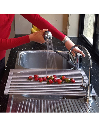 Estante de Secado de Platos Plegable Ahyuan 43x33 cm Gris