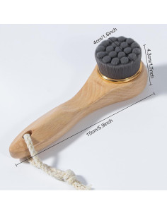 2 Cepillos Limpiadores Faciales Beomeen con Mango de Madera 2