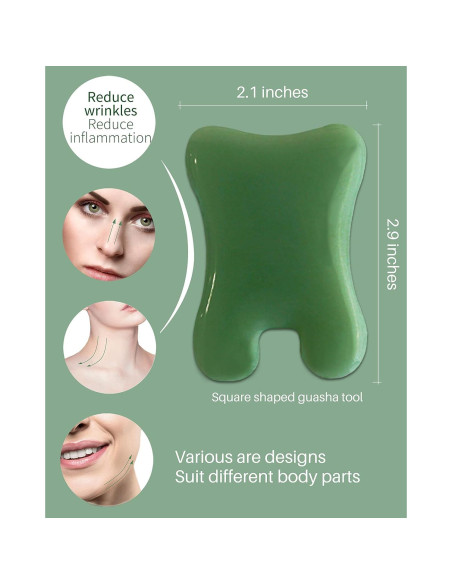 Herramientas de Masaje Gua Sha MoHern - 4 Piezas para Cara y Cuerpo