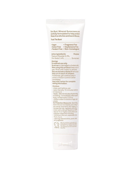 Protector Solar Facial Mineral SPF 30 Sun Bum - 48.2 g