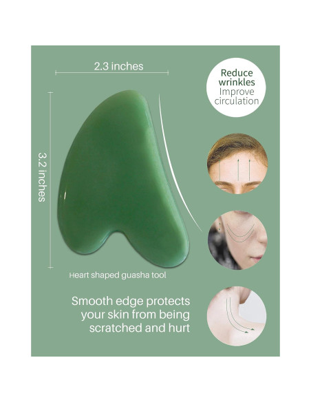 Herramientas de Masaje Gua Sha MoHern - 4 Piezas para Cara y Cuerpo