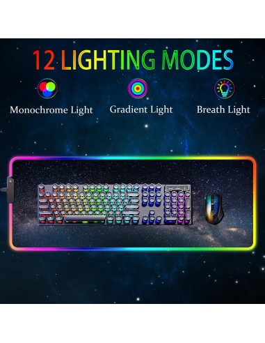 Alfombrilla de Ratón RGB Armanza Galaxia 800 x 300 mm